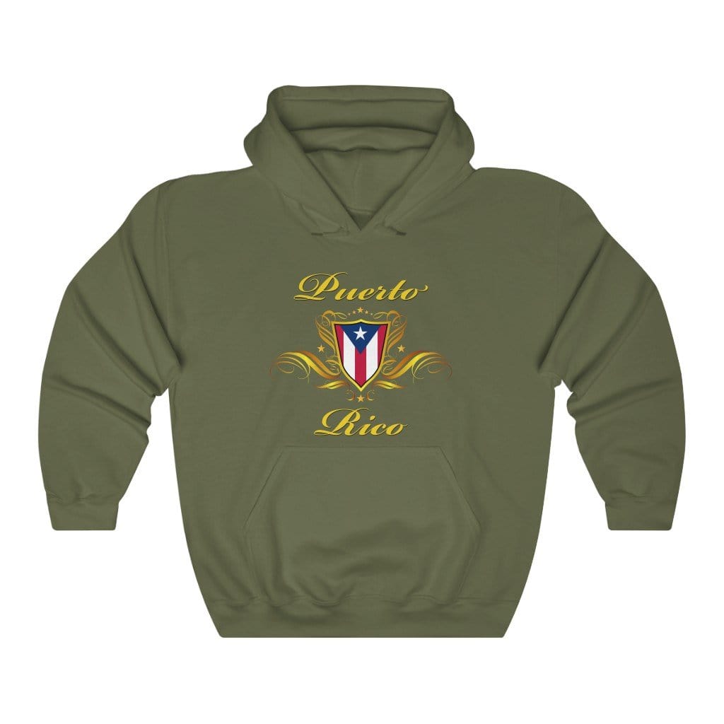 Puerto Rico Torn Flag Hoodie - Strong Proud Fleece Hooded Sweatshirt For Toddlers & Youth
