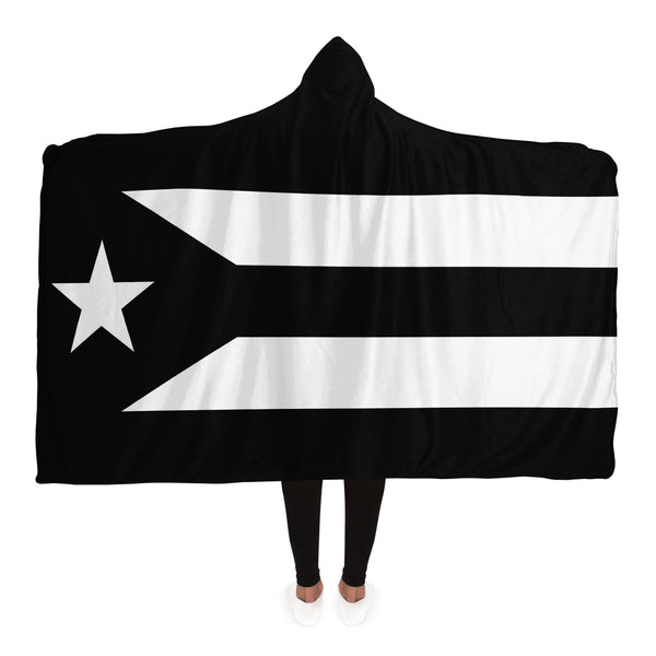 Puerto Rican Resistance Flag Hooded Blanket